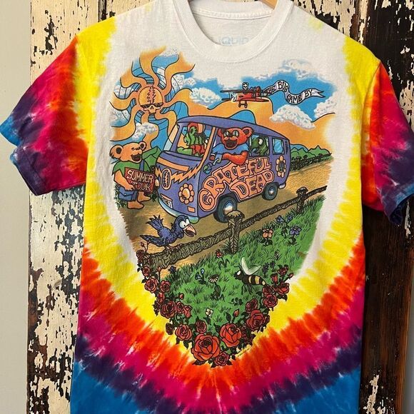 Liquid Blue Vintage Grateful Dead tie Dye 2000 The Bus Came By Iconic Bear tee - Picture 1 of 9